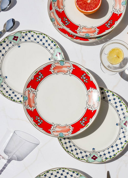 Hermia Juego de Platos de Servicio DNR0058 (6 piezas) multicolor